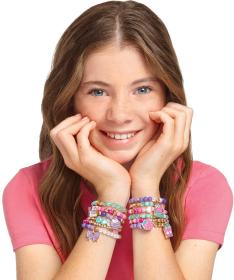 MAKE IT REAL Macaron box na výrobu náramků dětský kreativní set