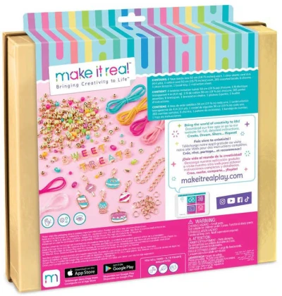MAKE IT REAL Náramky Sweet Treats kreativní set výroba dětské bižuterie