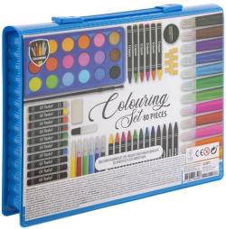 Malovací dětské výtvarné potřeby velký set 80ks v kufříku