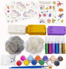 Malování na kameny kreativní sada zdobení kamenů svítí ve tmě v krabici