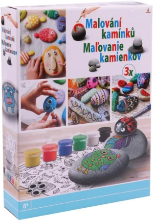 Malování na kamínky zvířátka s očima kreativní set se samolepkami Malování na kamínky zvířátka s očima kreativní set se samolepkami