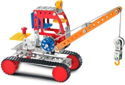 MALÝ MECHANIK Jeřáb pásový 204 dílků kovová (stavebnice) typu Merkur