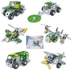 MALÝ MECHANIK Vojenská technika kovová (stavebnice) typu Merkur 6 druhů