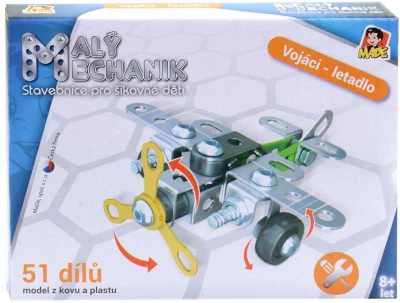 MALÝ MECHANIK Vojenská technika kovová (stavebnice) typu Merkur 6 druhů