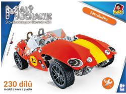 MALÝ MECHANIK závodní vůz 230 dílků kovová (stavebnice) typu Merkur