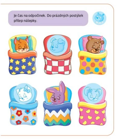 Malý méďa se učí chodit do školky vzdělávací knížečka s nálepkami