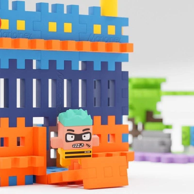 Marioinex MINI WAFFLE Policejní stanice 280 ks (VÝPRODEJ)