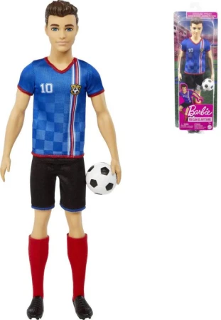 Mattel BRB Barbie panák Ken futbalista modrý dres Mattel BRB Barbie panák Ken futbalista modrý dres