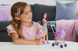 Mattel BRB Barbie panenka chůva herní set s kočárkem a doplňky