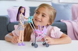 Mattel BRB Barbie panenka chůva herní set s kočárkem a doplňky
