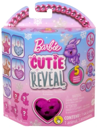 Mattel BRB PLYŠ Kabelka Barbie Cutie Reveal 5 překvapení 5 druhů Mattel BRB PLYŠ Kabelka Barbie Cutie Reveal 5 překvapení 5 druhů
