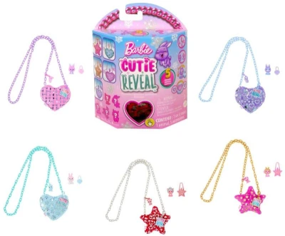Mattel BRB PLYŠ Kabelka Barbie Cutie Reveal 5 překvapení 5 druhů