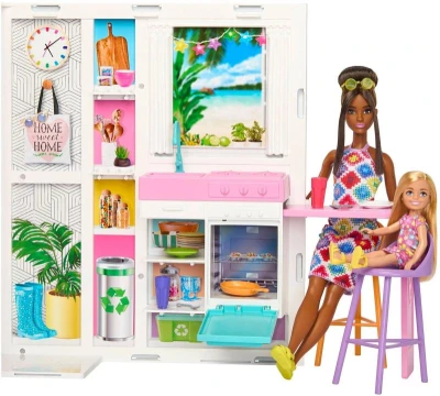 Mattel BRB Herní set domek s příslušenstvím + panenka Barbie