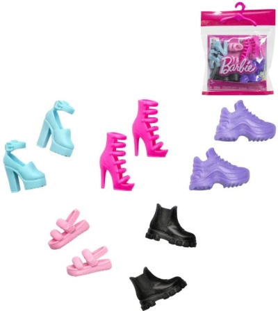Mattel BRB Kolekcia štýlových topánočiek set 5 párov pre bábiku Barbie Mattel BRB Kolekcia štýlových topánočiek set 5 párov pre bábiku Barbie