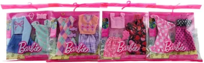 Mattel BRB Oblečky pro panenku Barbie 2ks s doplňky 4 druhy