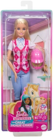 Mattel BRB Panenka Barbie jezdkyně Malibu set s helmou