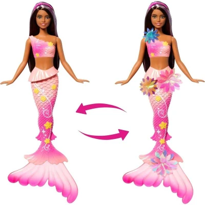 Mattel BRB Panenka Barbie kouzelná květinová mořská víla tmavovláska