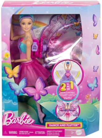 Mattel BRB Panenka Barbie tanečnice s motýlími křídly s proměnou 2v1