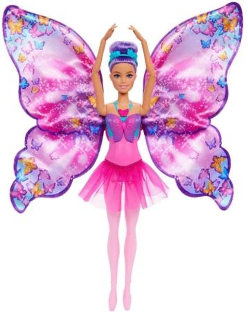 Mattel BRB Panenka Barbie tanečnice s motýlími křídly s proměnou 2v1