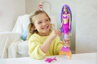 Mattel BRB Panenka Baribie a dotek kouzla Malibu mořská panna mění barvu