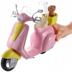 Mattel BRB Skútr pro panenku Barbie set s helmou a pejsem v krabici