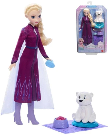 Mattel Frozen Panenka Elsa s ledním medvědem a doplňky Mattel Frozen Panenka Elsa s ledním medvědem a doplňky