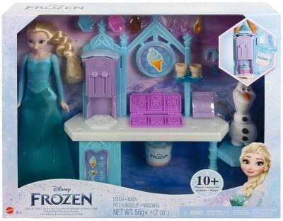 Mattel Frozen Zmrzlinový stánok s Elsou a Olafom herný set s modelínou Mattel Frozen Zmrzlinový stánok s Elsou a Olafom herný set s modelínou