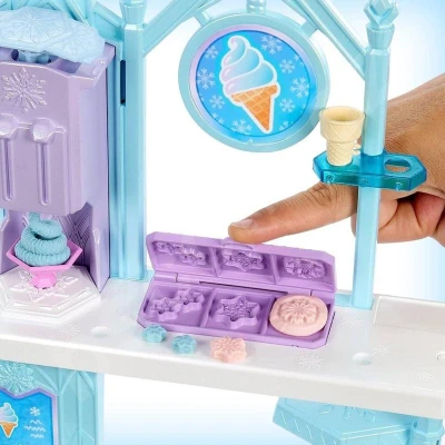 Mattel Frozen Zmrzlinový stánek s Elsou a Olafem herní set s modelínou