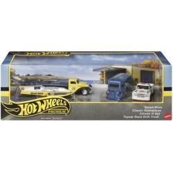 Mattel HOT WHEELS 3ks prémiový angličák s týmovým tahačem - závod Le Mans 1:64 Mattel HOT WHEELS 3ks prémiový angličák s týmovým tahačem - závod Le Mans 1:64