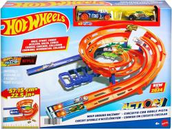 Mattel HOT WHEELS Akční dráha s extra zatáčkou herní set se 2 autíčky