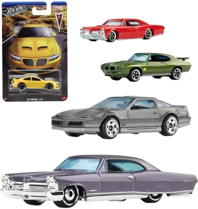 Mattel HOT WHEELS Auto angličák Silver Series 1:64 různé druhy kov