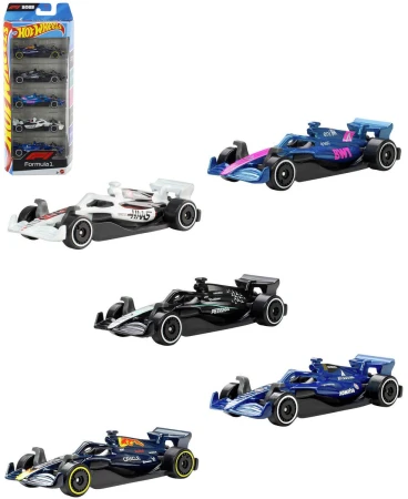 Mattel HOT WHEELS Auto kovový angličák 1:64 Formule 1 set 5ks Mattel HOT WHEELS Auto kovový angličák 1:64 Formule 1 set 5ks