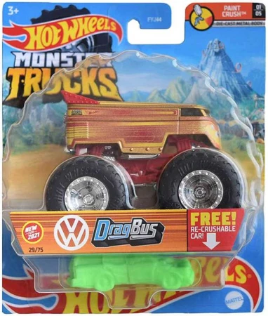 Mattel HOT WHEELS Auto Monster Trucks Kaskadérské kousky set s vrakem kov