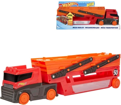Mattel HOT WHEELS Auto náklaďák Mega Hauler tahač na 50 aut