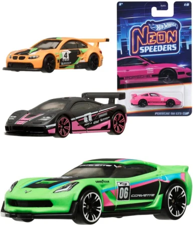 Mattel HOT WHEELS Auto Neon Speeders angličák 1:64 8 druhů Mattel HOT WHEELS Auto Neon Speeders angličák 1:64 8 druhů