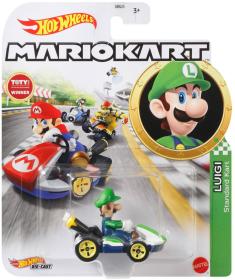 Mattel HOT WHEELS Auto Super Mario Kart s postavičkou 6 druhů kov