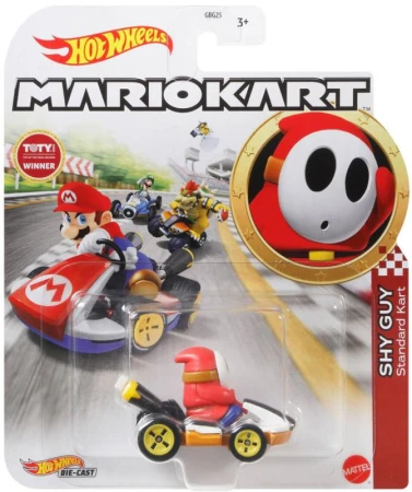 Mattel HOT WHEELS Auto Super Mario Kart s postavičkou 4 druhy kov