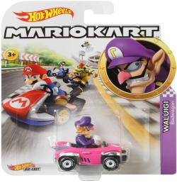 Mattel HOT WHEELS Auto Super Mario Kart s postavičkou 6 druhů kov
