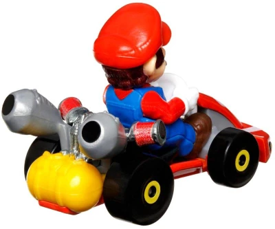 Mattel HOT WHEELS Auto Super Mario Kart s postavičkou 4 druhy kov