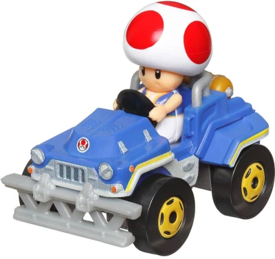 Mattel HOT WHEELS Auto Super Mario Kart s postavičkou 4 druhy kov
