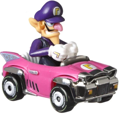 Mattel HOT WHEELS Auto Super Mario Kart s postavičkou 4 druhy kov