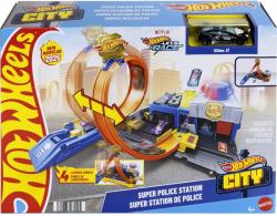 Mattel HOT WHEELS City super policejní stanice herní set s autíčkem