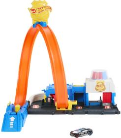 Mattel HOT WHEELS City super policejní stanice herní set s autíčkem