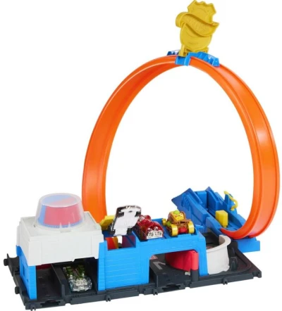 Mattel HOT WHEELS City super policejní stanice herní set s autíčkem