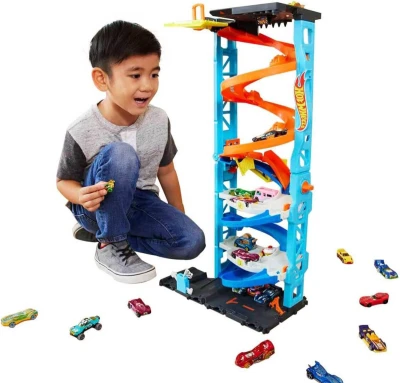 Mattel HOT WHEELS City závodní věž akční dráha herní set s autem 2v1