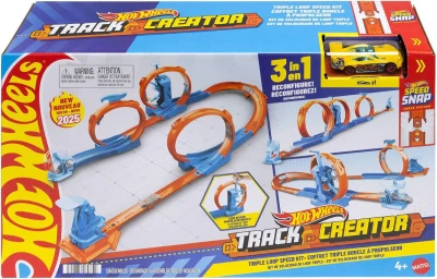 Mattel HOT WHEELS Creator Trojitá smyčka akční dráha set s autem