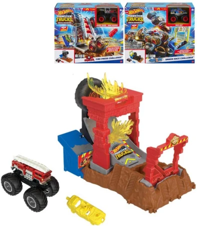 Mattel HOT WHEELS Monster Trucks Aréna: Závodní výzva set s autem 3 druhy Mattel HOT WHEELS Monster Trucks Aréna: Závodní výzva set s autem 3 druhy