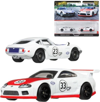 Mattel HOT WHEELS Prémiový angličák set 2 auta Ford + Toyota kov Mattel HOT WHEELS Prémiový angličák set 2 auta Ford + Toyota kov