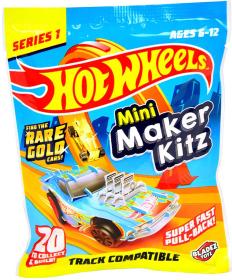 Mattel HOT WHEELS Stavebnice mini autíčko zpětný chod s překvapením