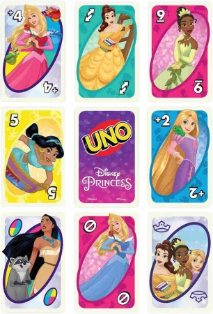 Mattel HRA Uno karty Disney Princess (Princezny) (společenská hra)
